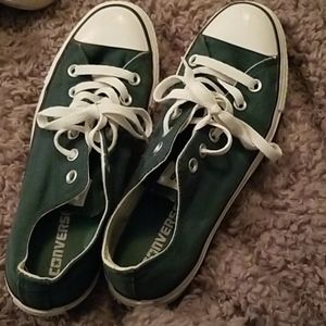 Dark green converse